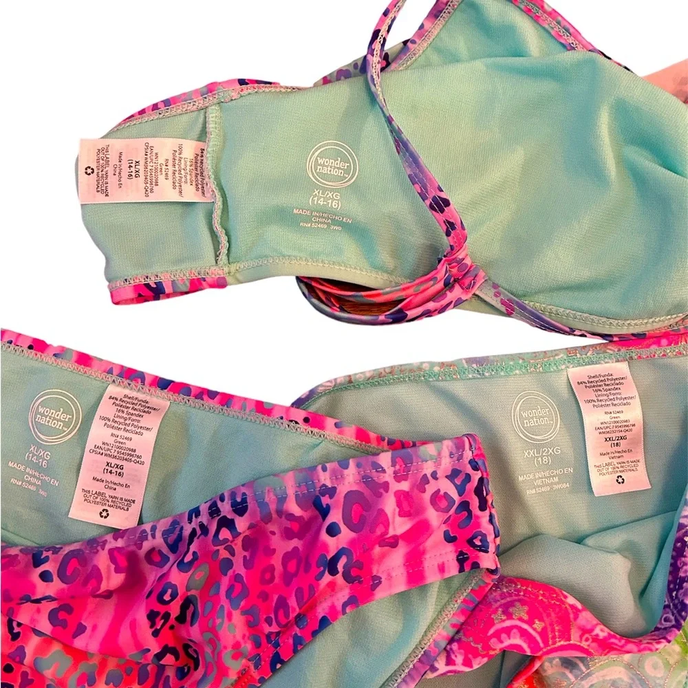 Colorful Bikini Swim Suit with Bonus Bottoms - HOST PICK